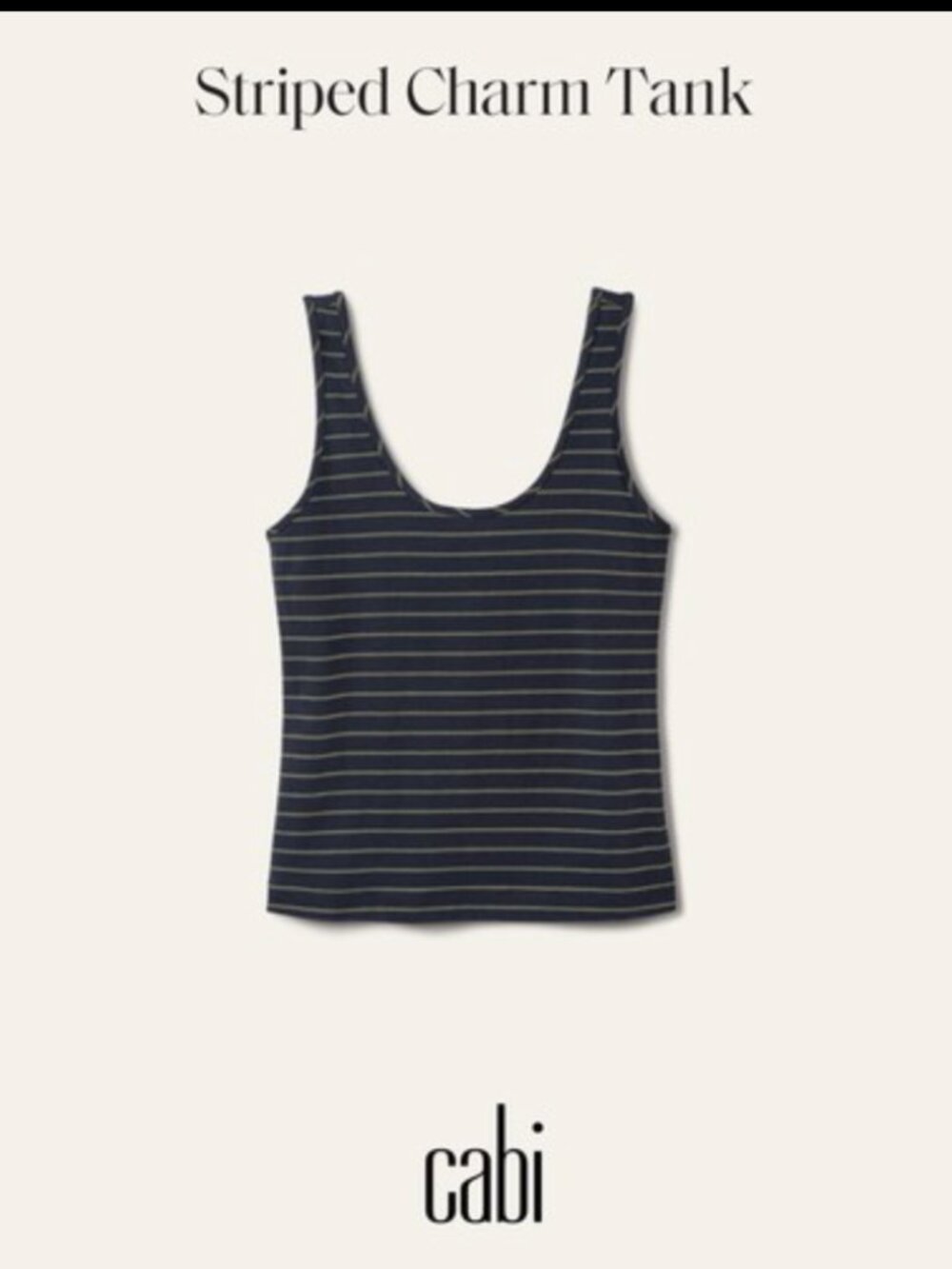 cabi - Striped Charm Tank - Medium